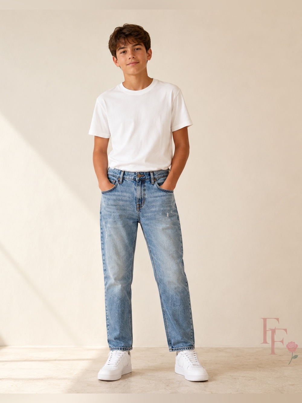 GAP Kids Easy Taper Jeans Size 16 Light Wash Denim Boys